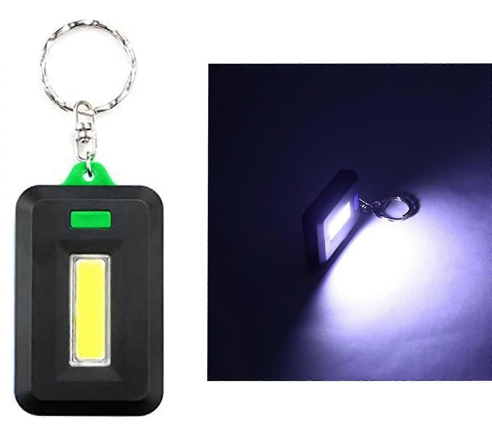 2pcs Mini Led Flashlight Keychain, Mini Keychain Light Keylights With Key Ring, Cob Led Small Key Ring Flashlight, Mini Ultra