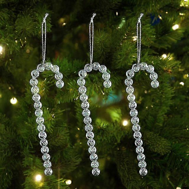 עץ חג המולד פתית שלג שקוף קישוטים תלויים תליון אקריליק 2023 קישוט לבית Navidad מתנות ראש השנה 2024