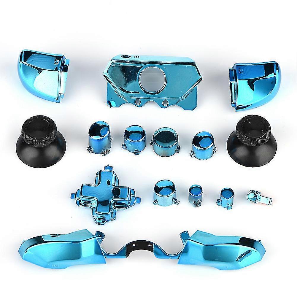 Full Button Sets Mod Replace Part For Microsoft Xbox One Controller 3.5mm Jack (blue)