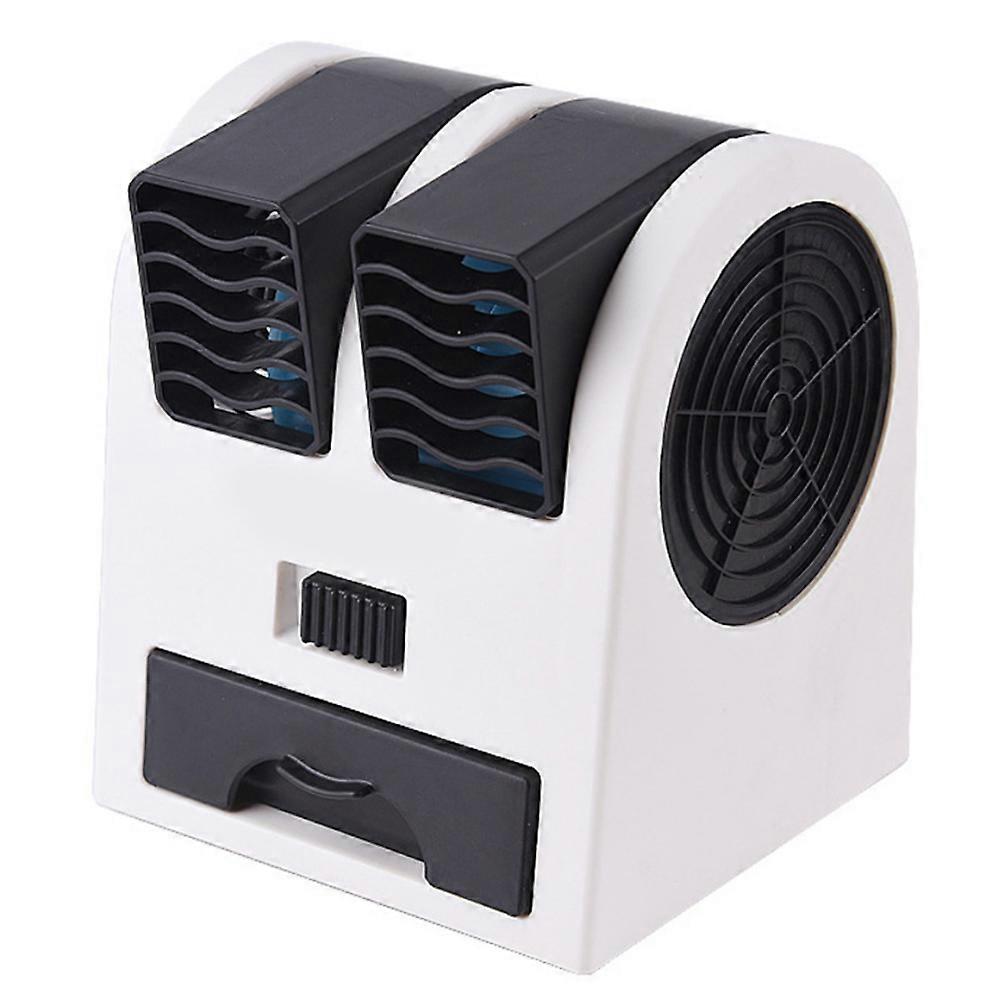 Mini Fan Adjustable Double Outlet Mute USB Charging Cooler Desk Fan New