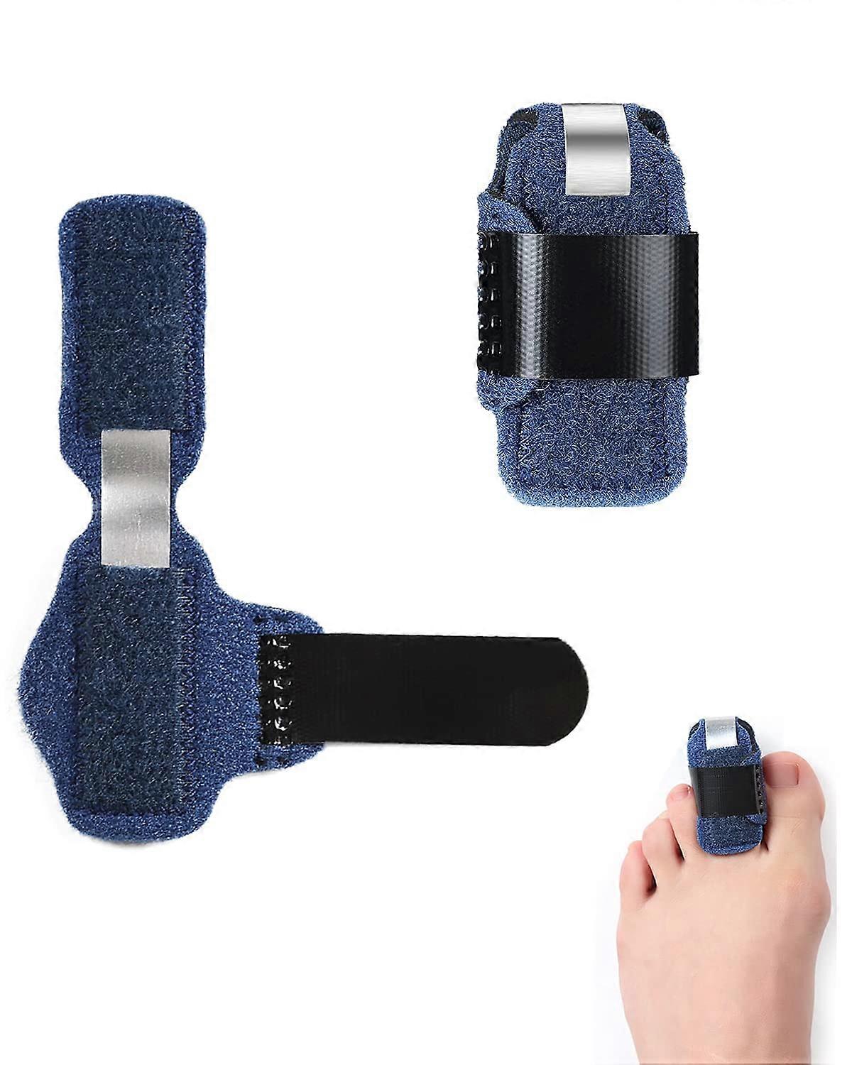 1 Pair Toe Splint Broken Toe Brace, Toe Straightener for Hammer Toe, Curled Toe, Broken Toe Support Toe Wraps