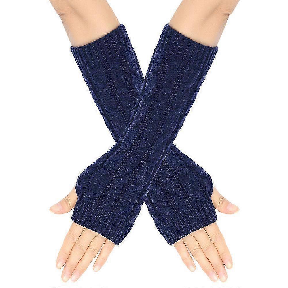 Cozy Twisted Cable Design Arm Warmers for Autumn Winter