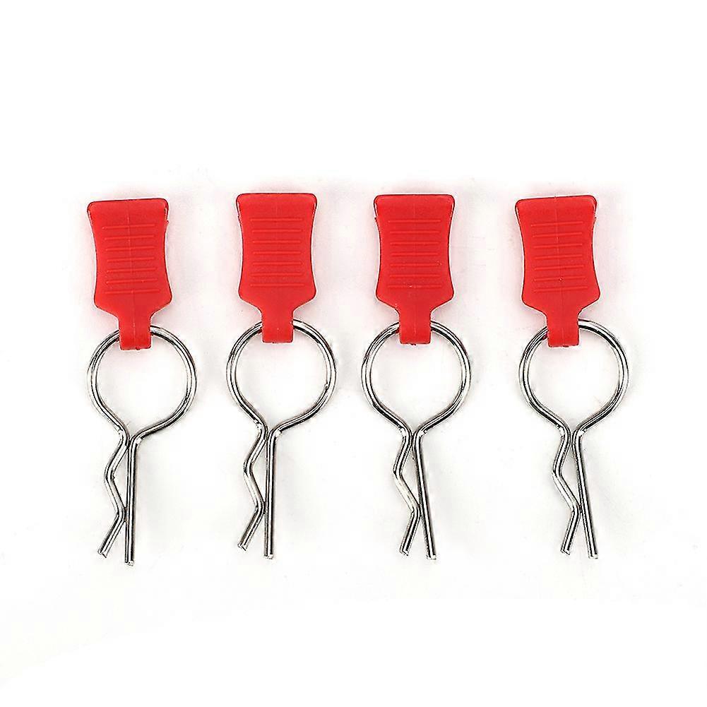 Traxxas RC Car Body Shell Clip Pin Fixing Bracket Set (Red)