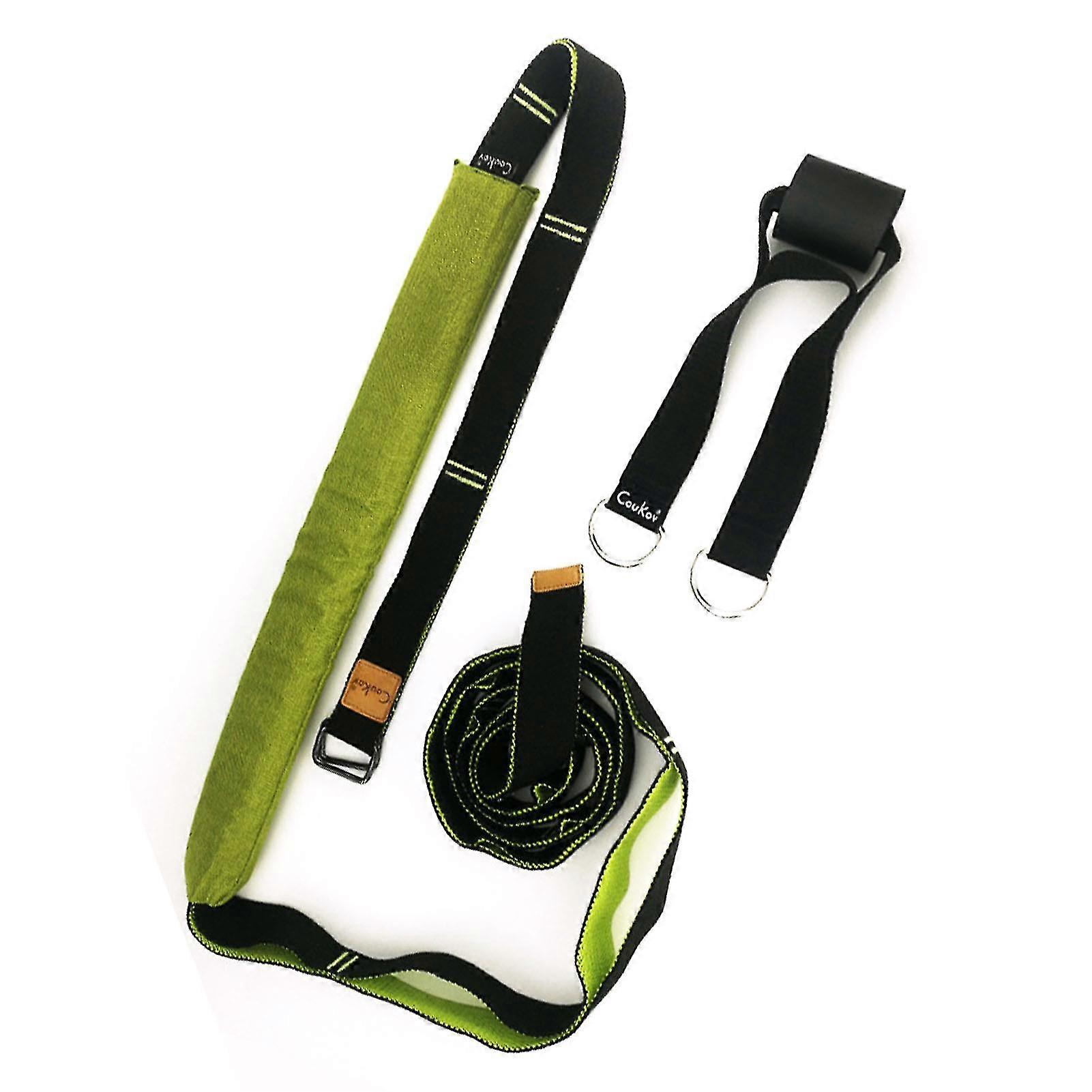 Yoga Strap for Stretching - Green Multifunctional Back Bend Assist Trainer