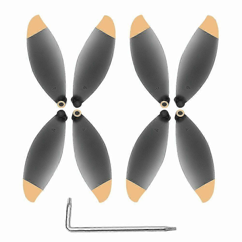 8pcs Propeller Props For Parrot Anafi Drone Replacement Blade Wing Fan Accessory(black And Gold)