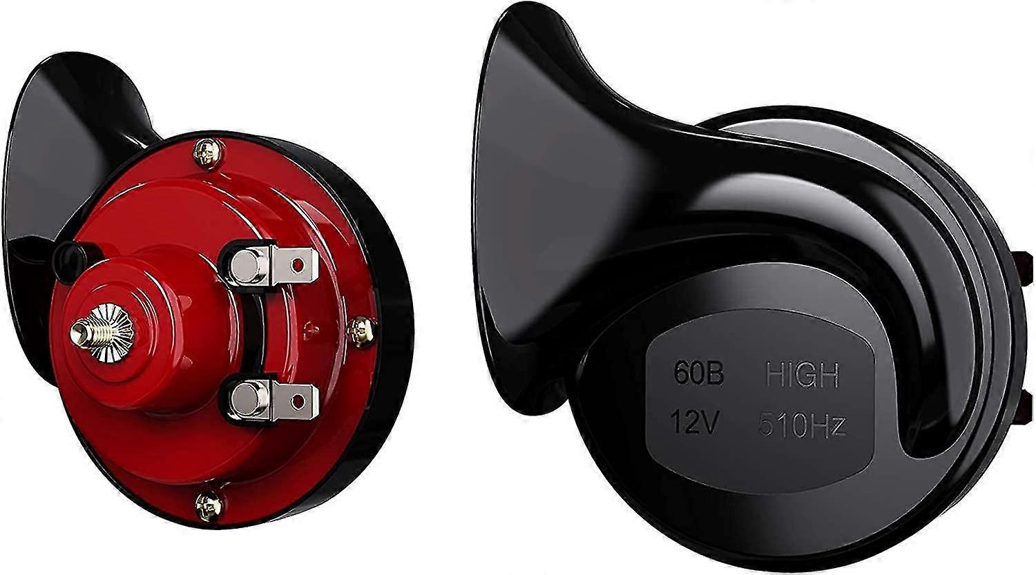 12v צופר סירה חשמלי עמיד למים, חילזון חזק צופר רכבת אופנוע יחיד, צופר משאית אוטומטי בגוונים כפולים המשמש לרכב