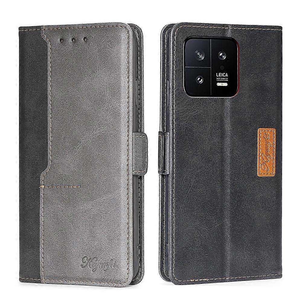 Contrast Color Leather Case For Xiaomi 13