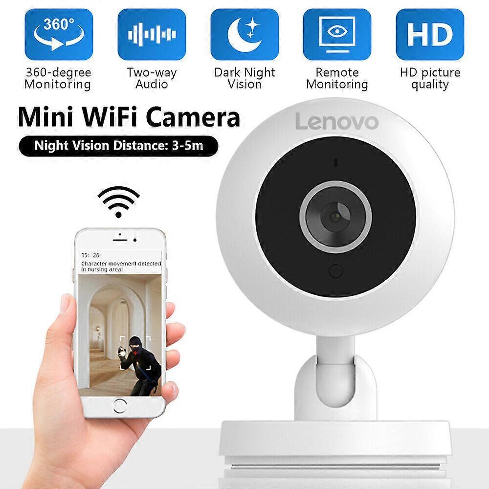 Lenovo Mini Camera Security Wireless Detector 720P Wifi 2-Way Talk Pet Tiny Cam Video Indoor Surveillance Device Baby Monitor A2