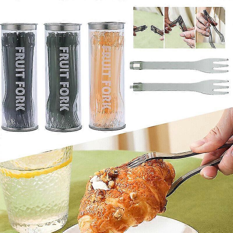 Kitchen Tools Fruit Fork Clip Multi-functional Dinnerware Two-in-one Simple Tw