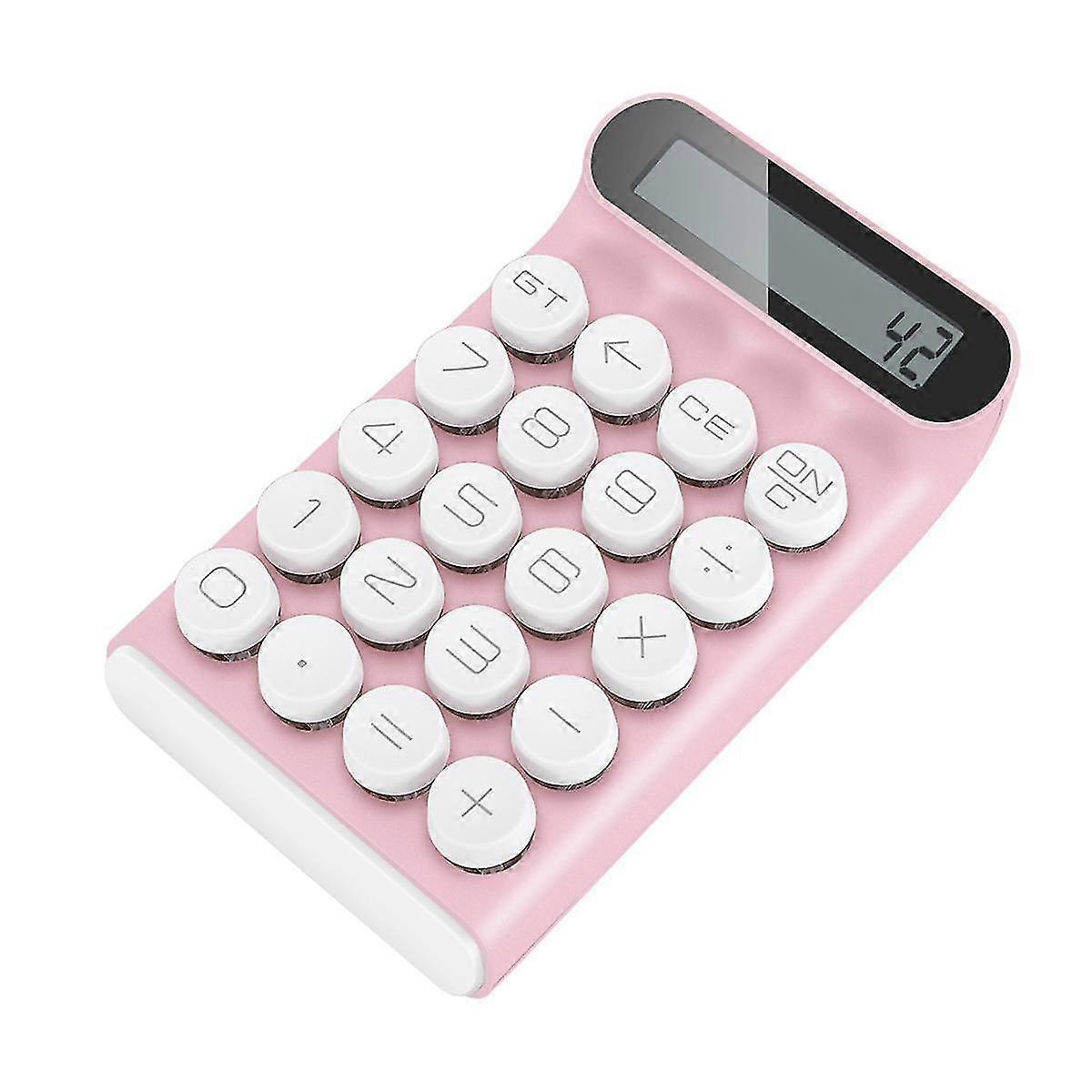 Retro Calculator Mechanical Keyboard Portable Computer 10 Digit Lcd Display Financial Office Fashio - XY