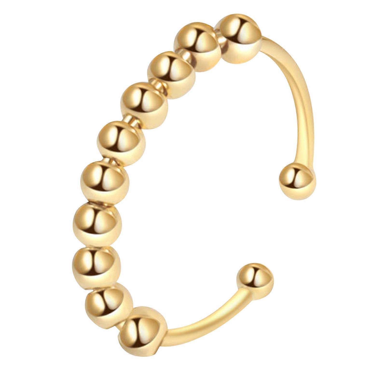 Ny oppgradert angstring, spiral perler angstring leketøy, rotere smykker, single coil metal fidget spinner leker