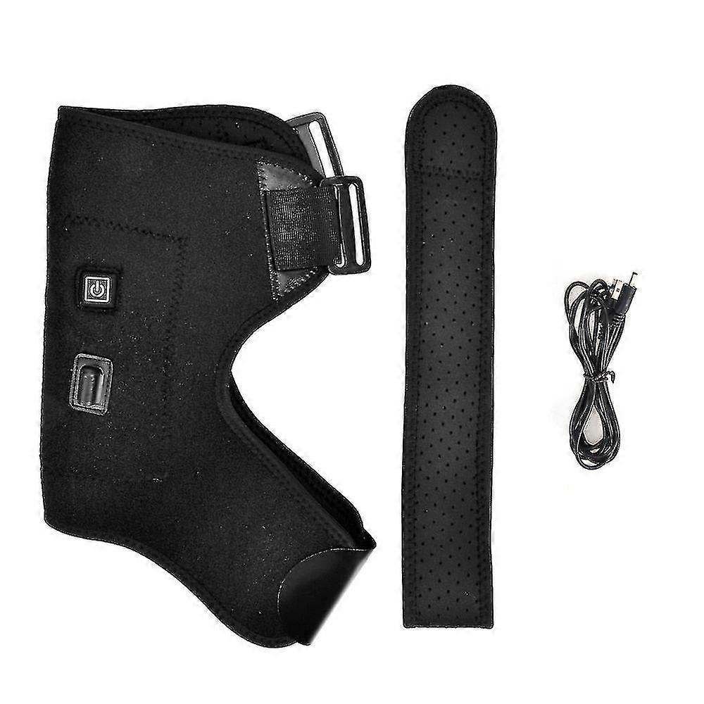 Electric heat therapy adjustable shoulder brace back support