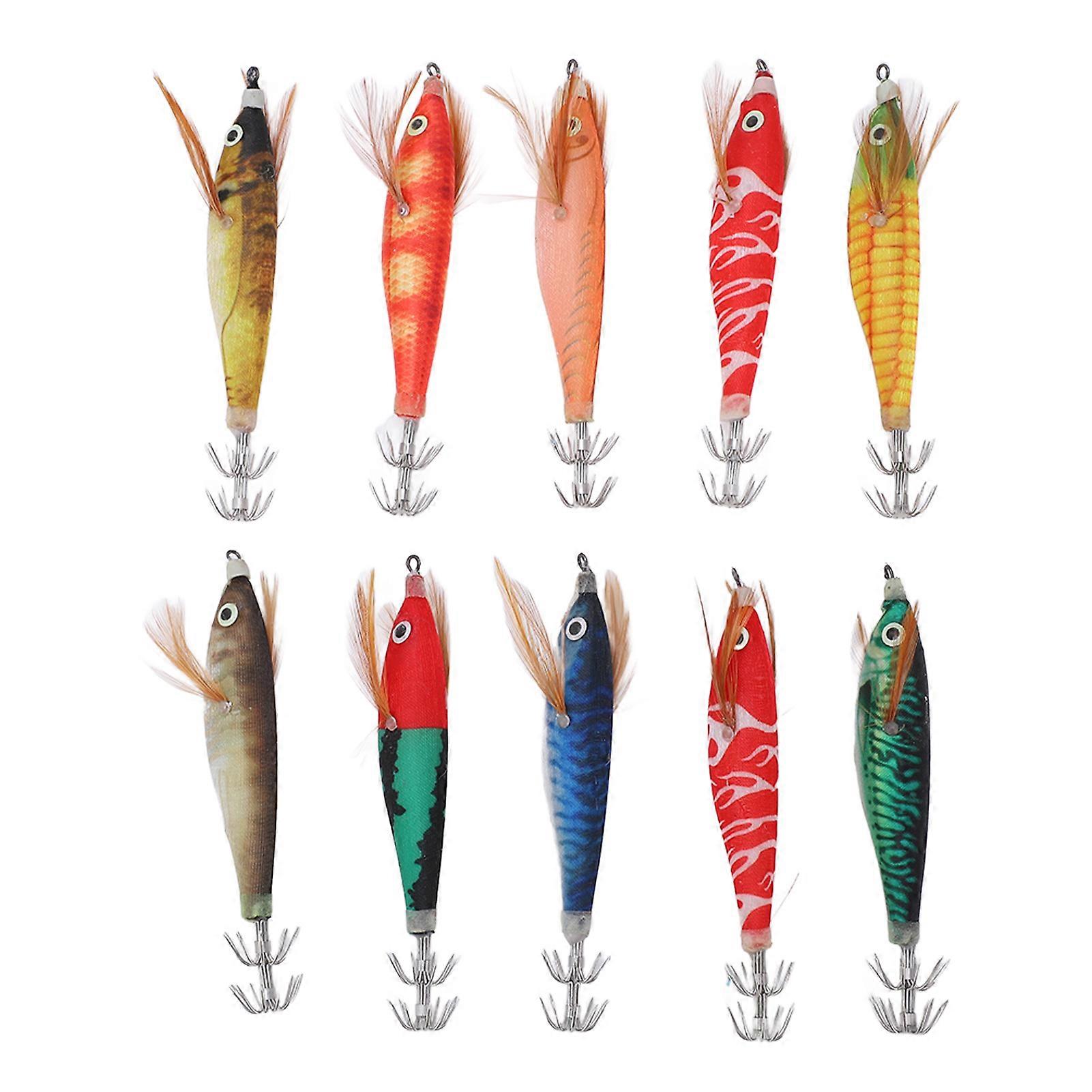 2024Fishing Lures Simulation Shrimp Bait Set Artificial Bait Hook with Storage Bag for Freshwater Saltwater