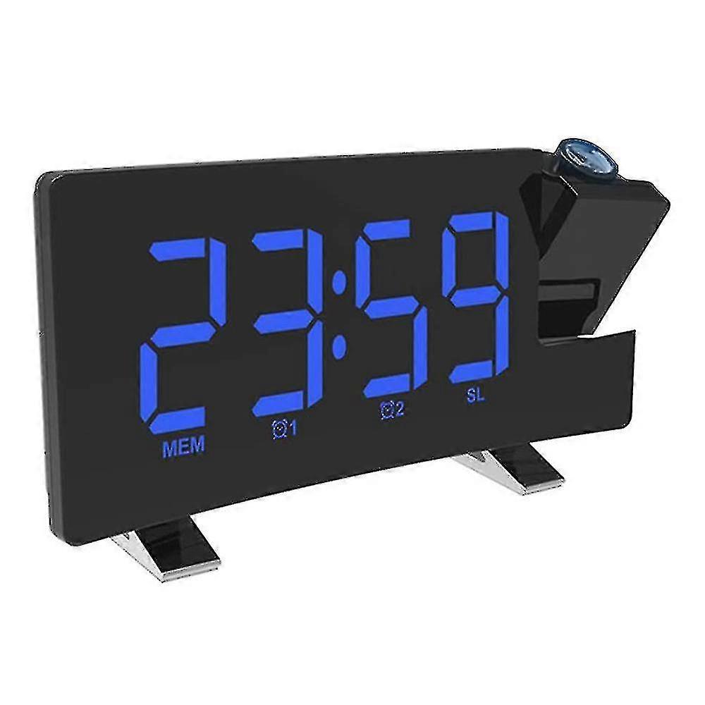 Projection Alarm Clock, Radio Digital Clock With Usb Charger,dimmer
