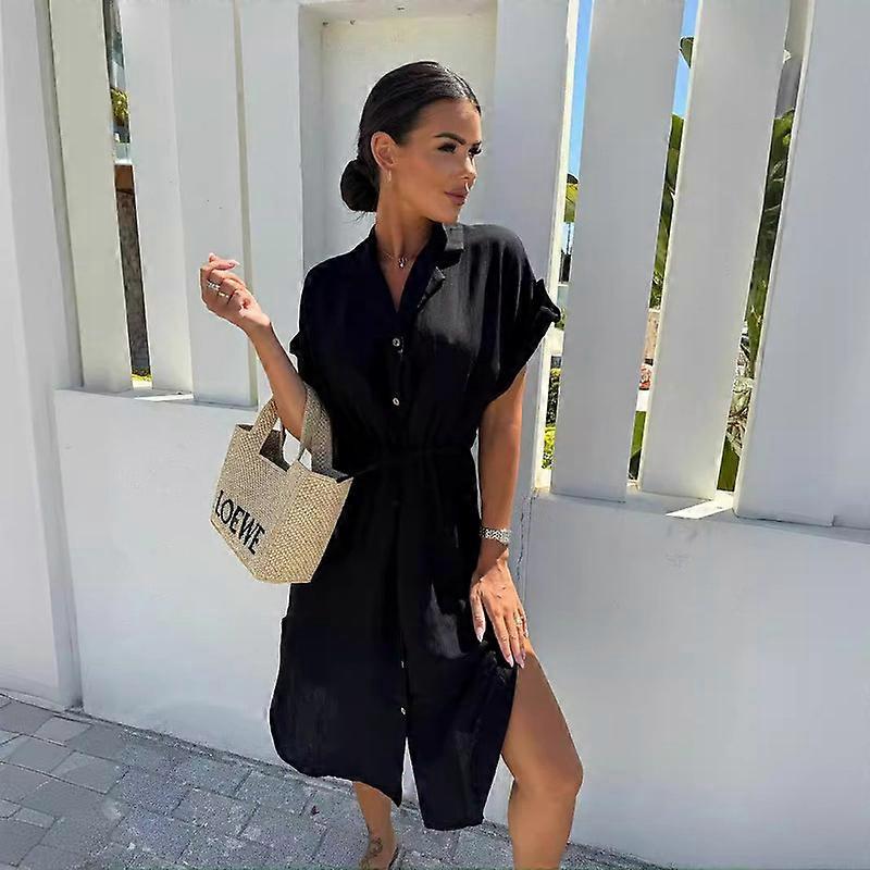 Damer Casual Enkelknäppt Klänning