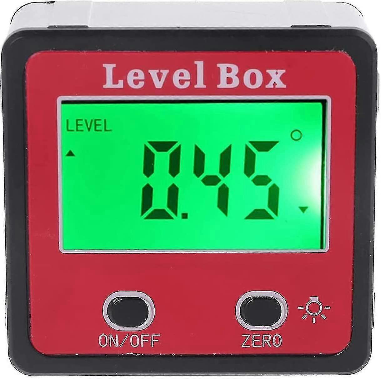 Protractor Inclinometer, Precision Level Box, Mini Digital With Aluminum Magnetic Base