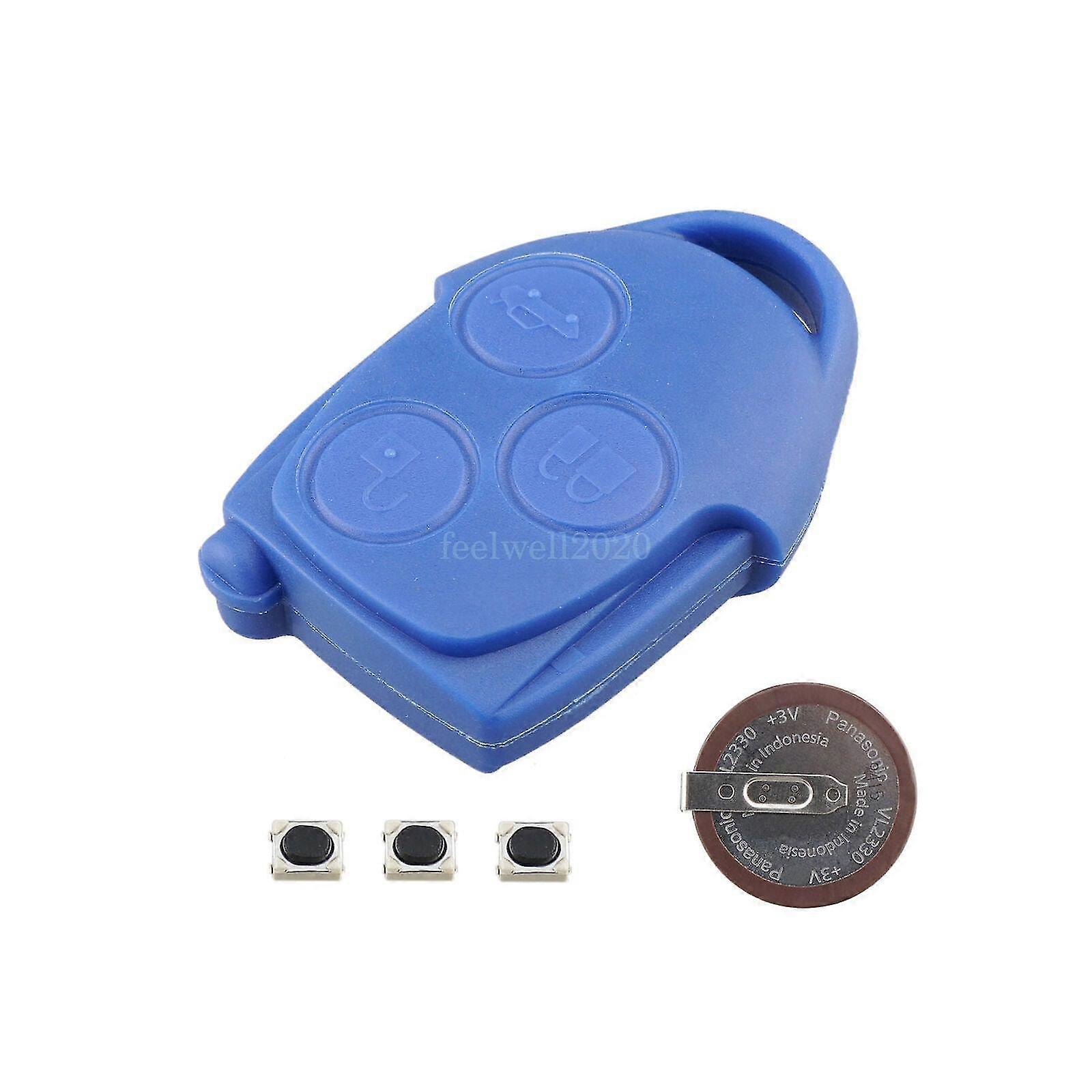 3 Button remote key fob shell vl2330 battery for ford transit connect vans mk7