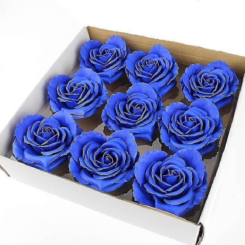 9pcs Artificial Flowers Heart Shape Soap Flowers Head Eternal Flowers