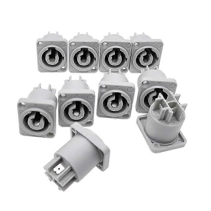10PCS Powercon Connector 3 Pins 20A 250V Power Speaker Panel Socket Female for LED Screen Stage Lig