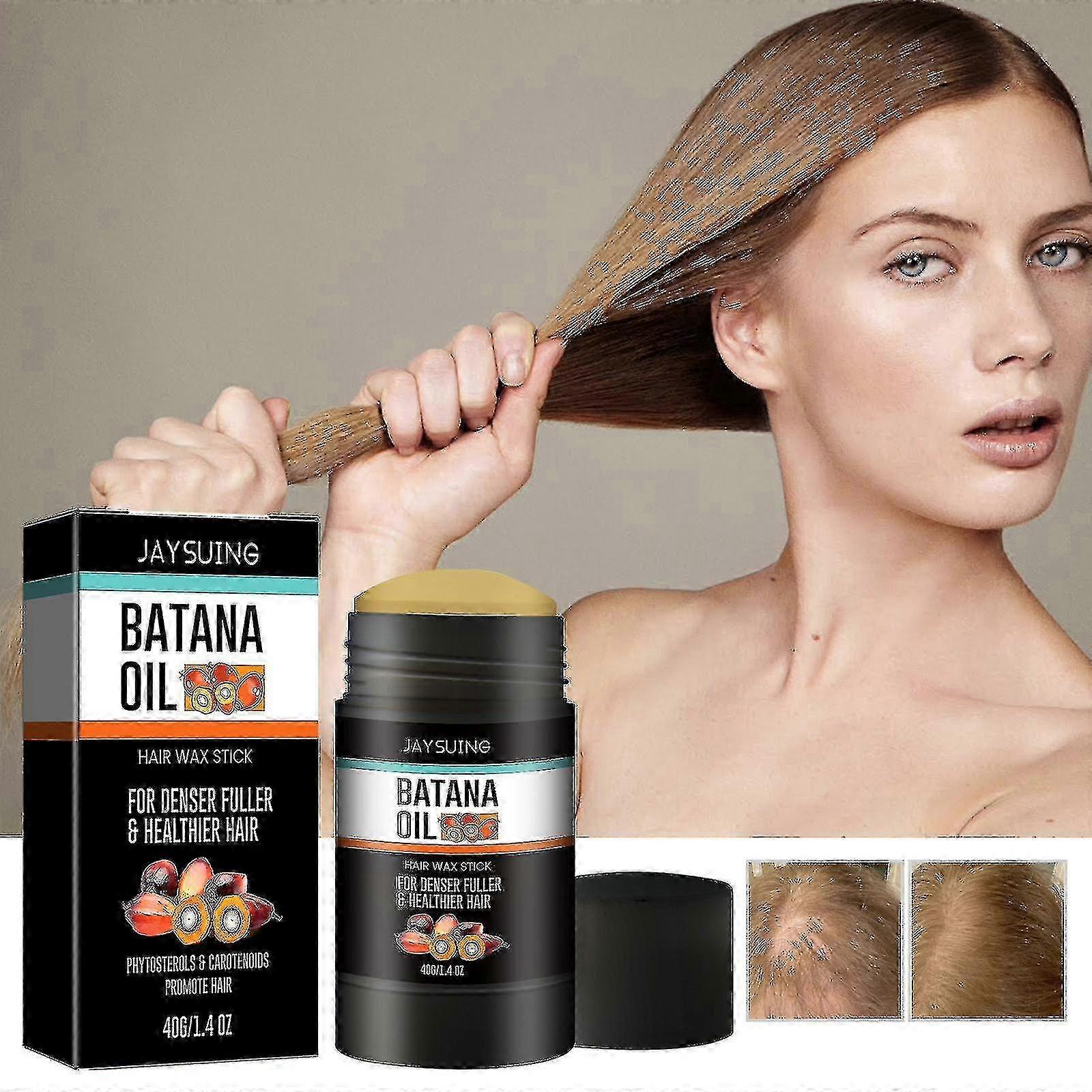 Jaysuing Batana Haarwachs Stick Styling, langanhaltendes Styling für kaputtes Haar, flauschiger und natürlicher Glanz Haarwachs Stick |