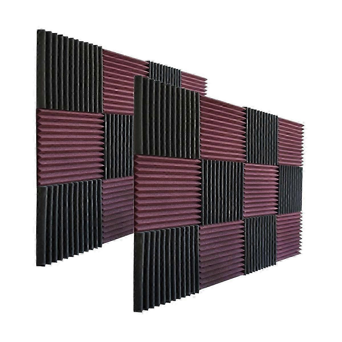 24pcs Sound Insulation Board Studio Sound Insulation Foam Acoustic Noise Reduction Wedge Sound Abso