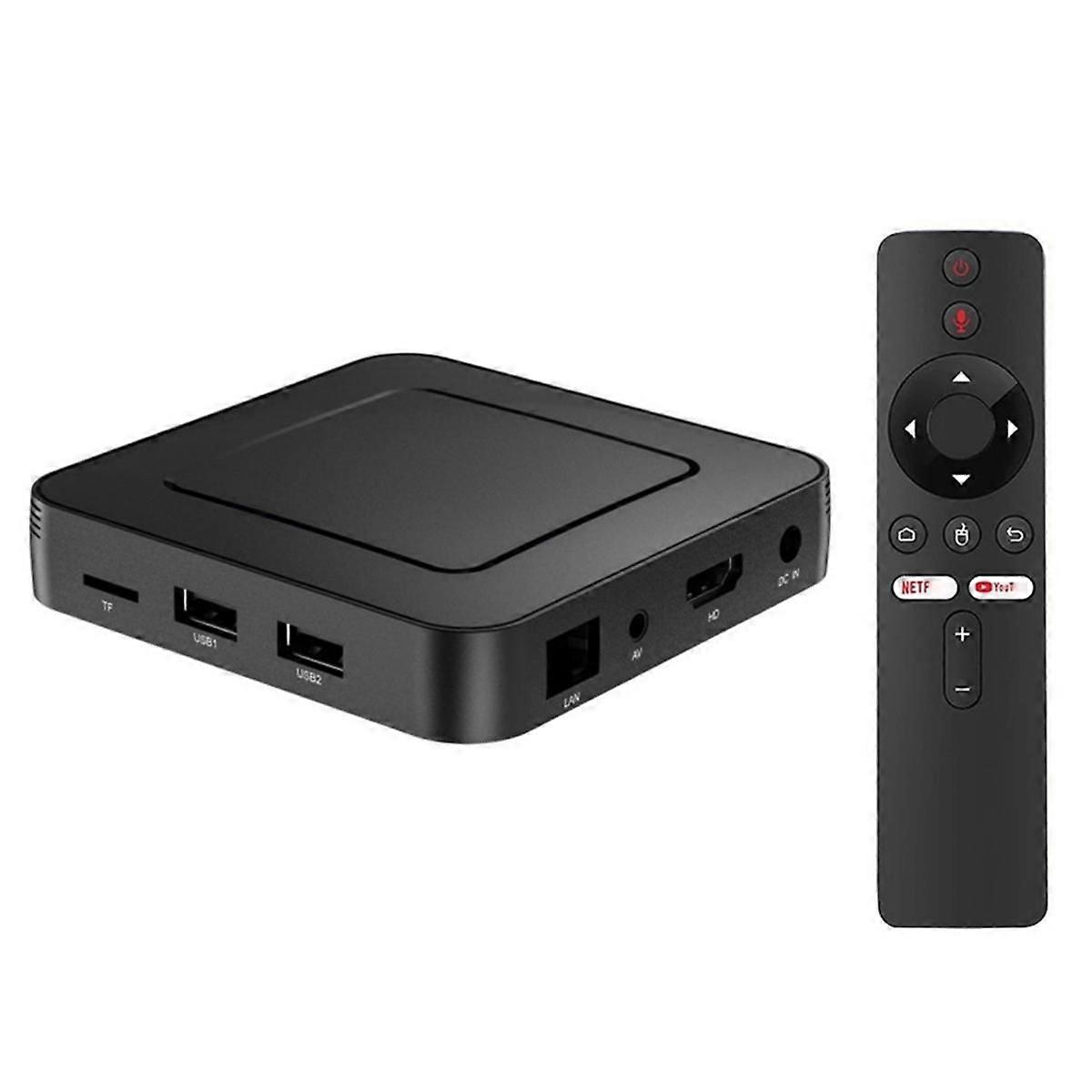 Décodeur 4K Android TV ATV OS avec Allwinner H313, WIFI bi-bande, BT5.0, processeur ARM quad-core et prise UE de stockage de 2 Go 16 Go