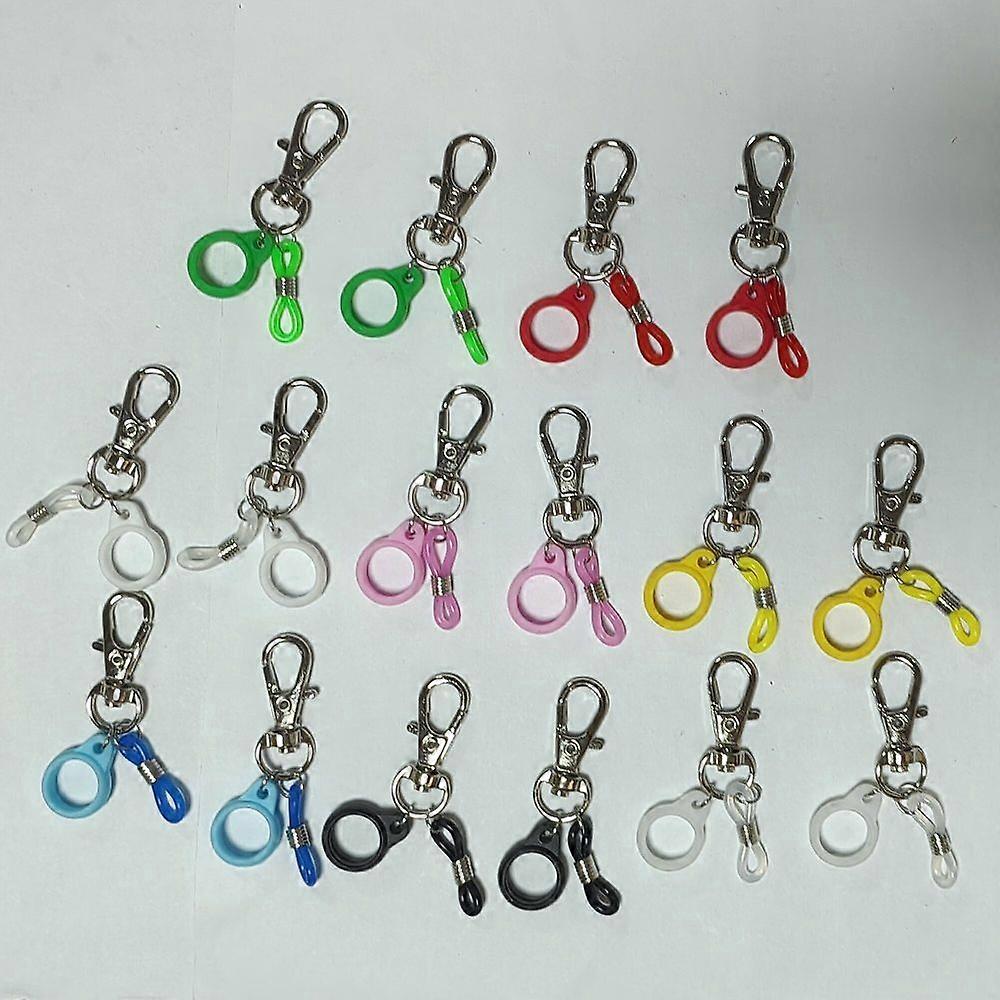 Silicone Pendant Decoration for Pen with Alloy Swivel Lobster Claw Clasps Mixed Color 5.3cm 16pcs/set
