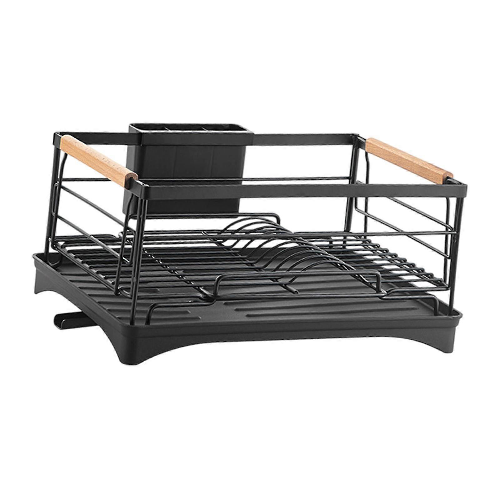 Kitchen Counter Dish Drying Rack Rustproof Saving Space Utensil Drying Stand Style A