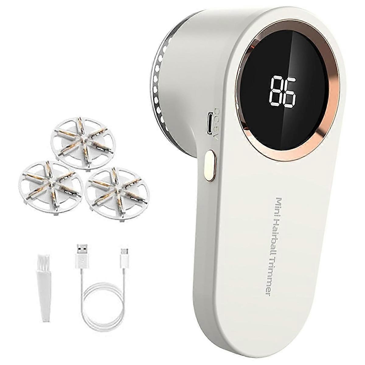 Fabric Shaver for Clothing, Fabric Shaver Lint Remover, Electric Lint Remover for Clothes, Rechargeable Trimmer White