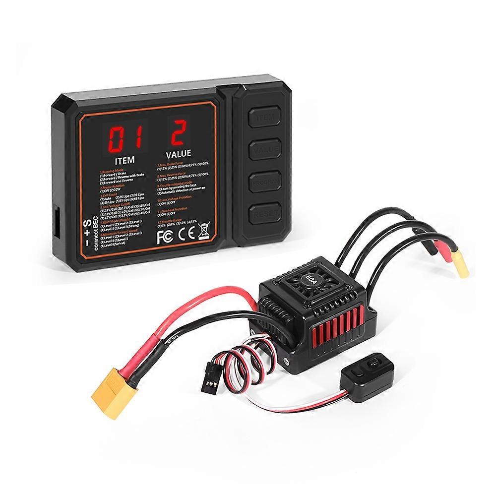 WSDT-60A RC Sensorless brushless waterproof ESC With Programming Card Combination Set for 1/10 RC Ca