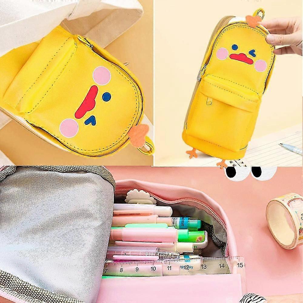 Funny Stand Up Pencil Case Pen Organizer, Pen Case Pencil Pouch Bag Cartoon Cute Stationery Pouch Bag