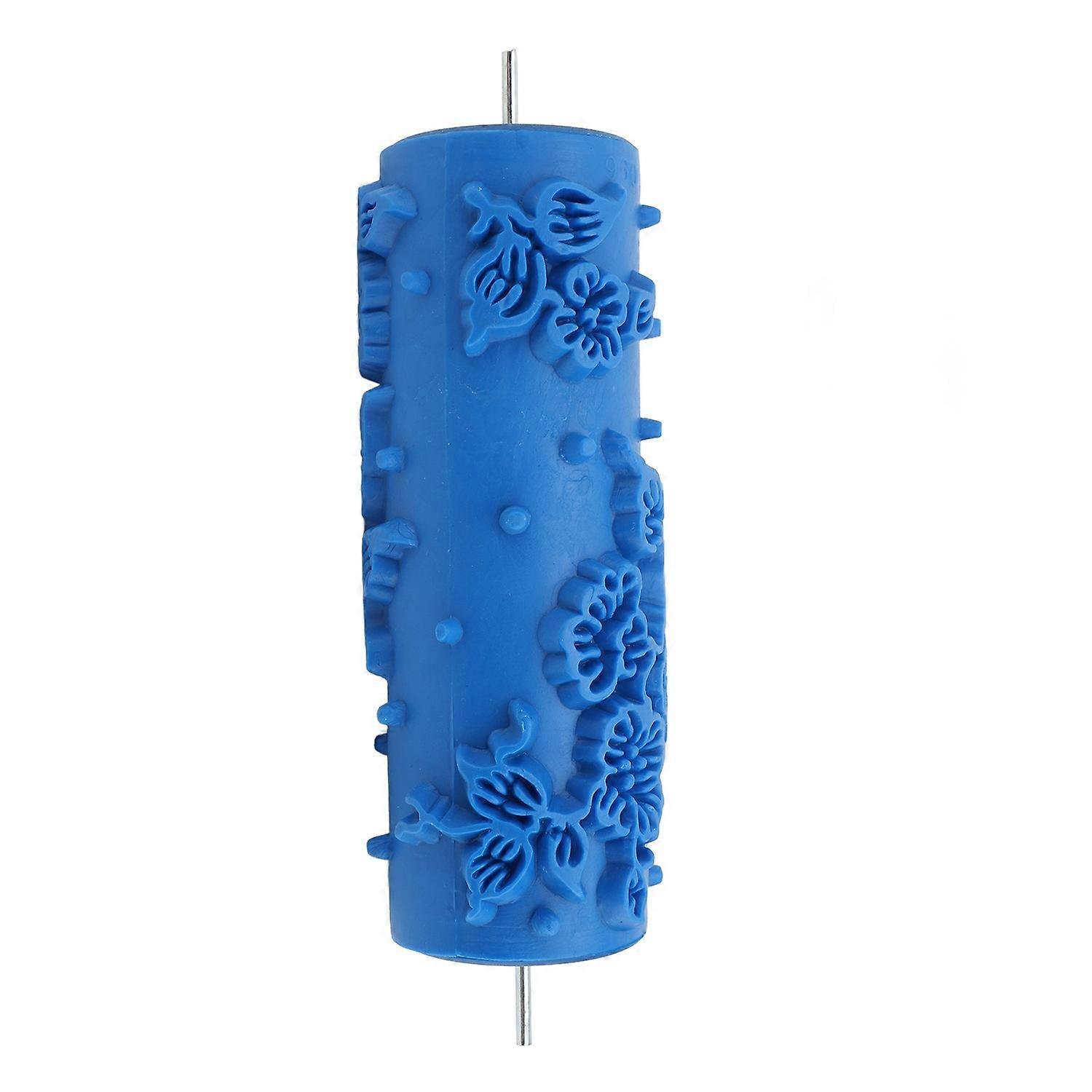 Pattern Paint Roller 5 Inch Rubber Reusable Versatile Decorative Art Texture Roller for Wall Door Ca