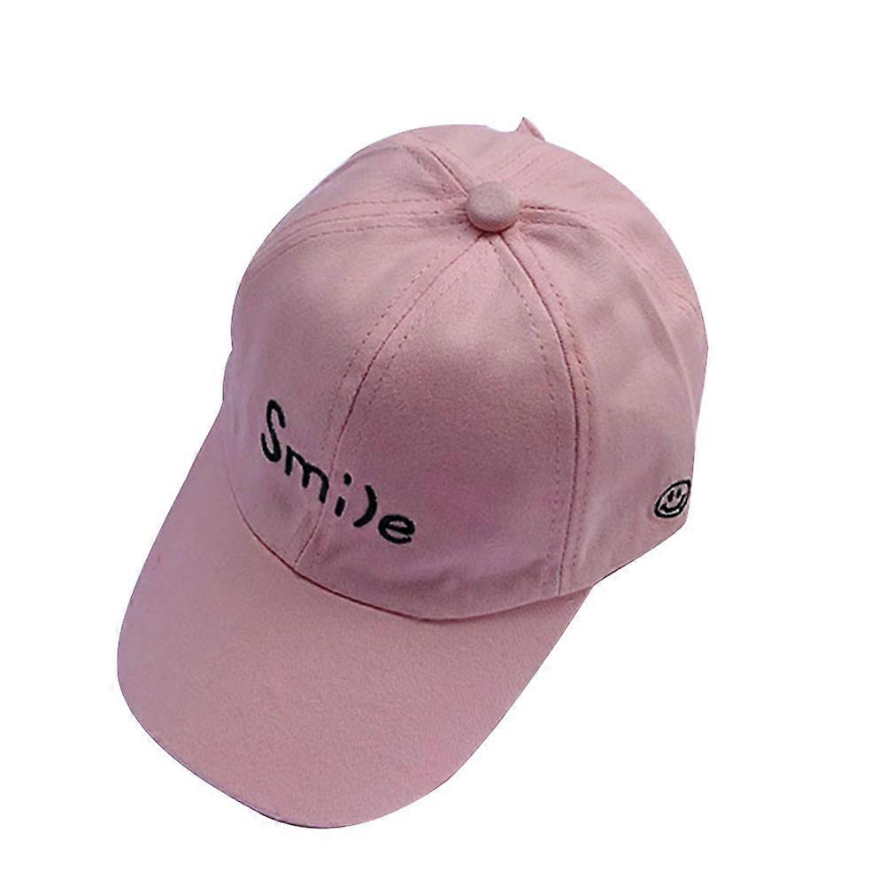 Lapset Lapsi Yhtenäinen Väri Baseball Lippis Kirjain Kirjonta Säädettävä Aurinkovoide Snapback Hattu (Vaaleanpunainen)