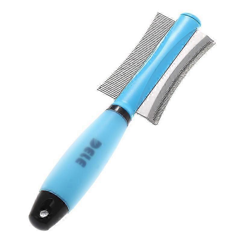 כלב חתול הסרת שערות מסרק מברשת פרווה נשירת פרווה חיתוך כחול ורוד דו-תכליתי כלי טיפוח לחיות מחמד מסרק מברשת לחיות מחמד