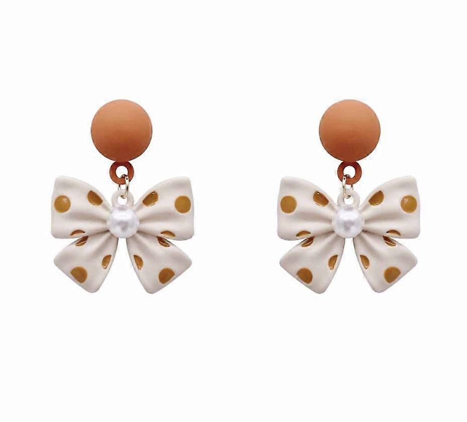 (Bow Knot Perle Øredobber Delikate øredobber