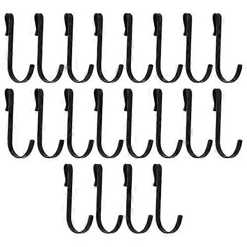 Stainless Steel J-Shaped Snap-On Hooks For Grids And Storage - 20-Pack, Wire Grid Panel Compatible