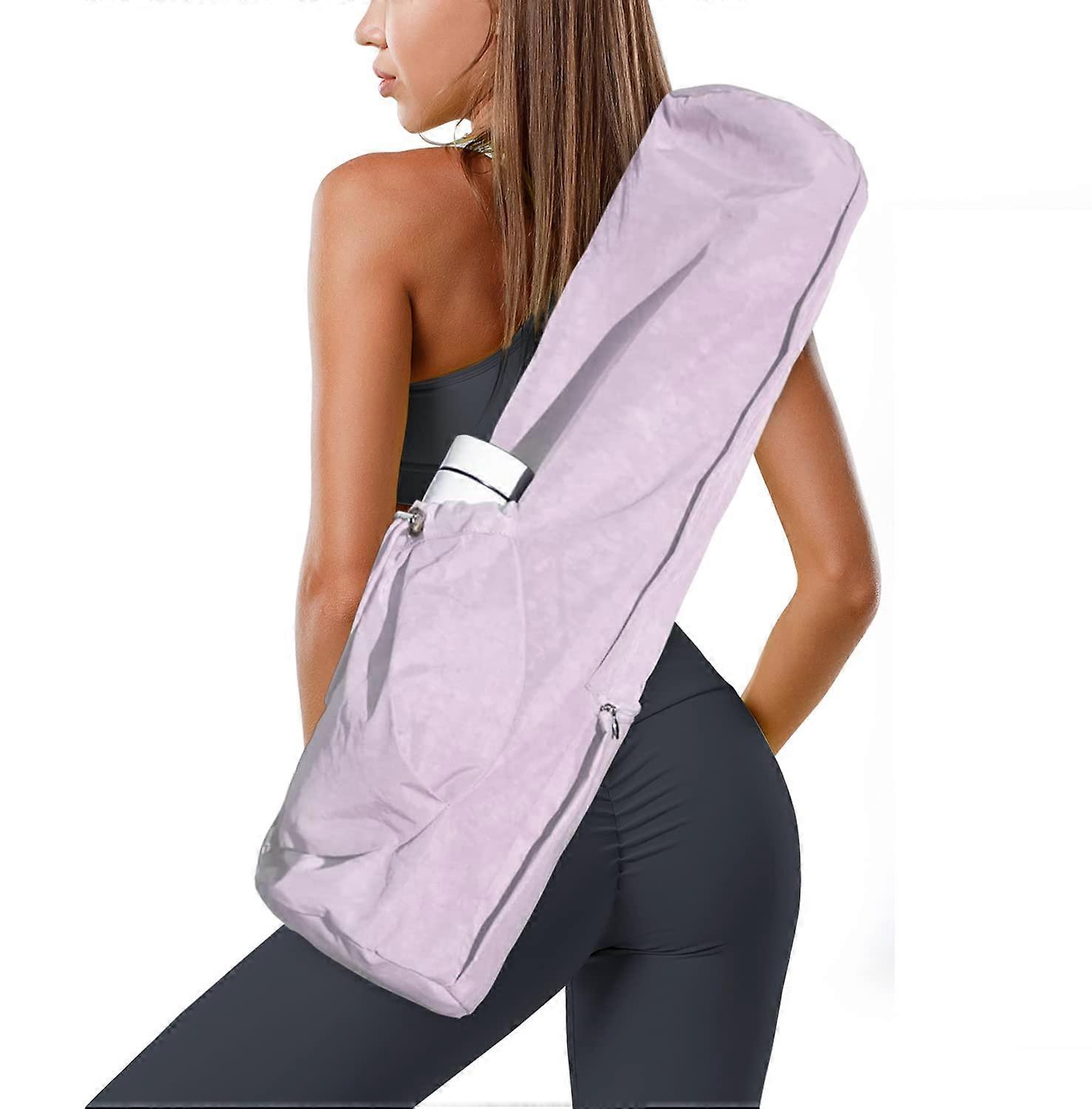 Premium Yoga Mat Bag for 1/4" or 1/2" Thick Mats with Multiple Pockets for Storage and Organization