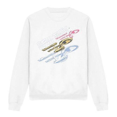 Star Trek Unisex Adult Tri Enterprise Retro Sweatshirt