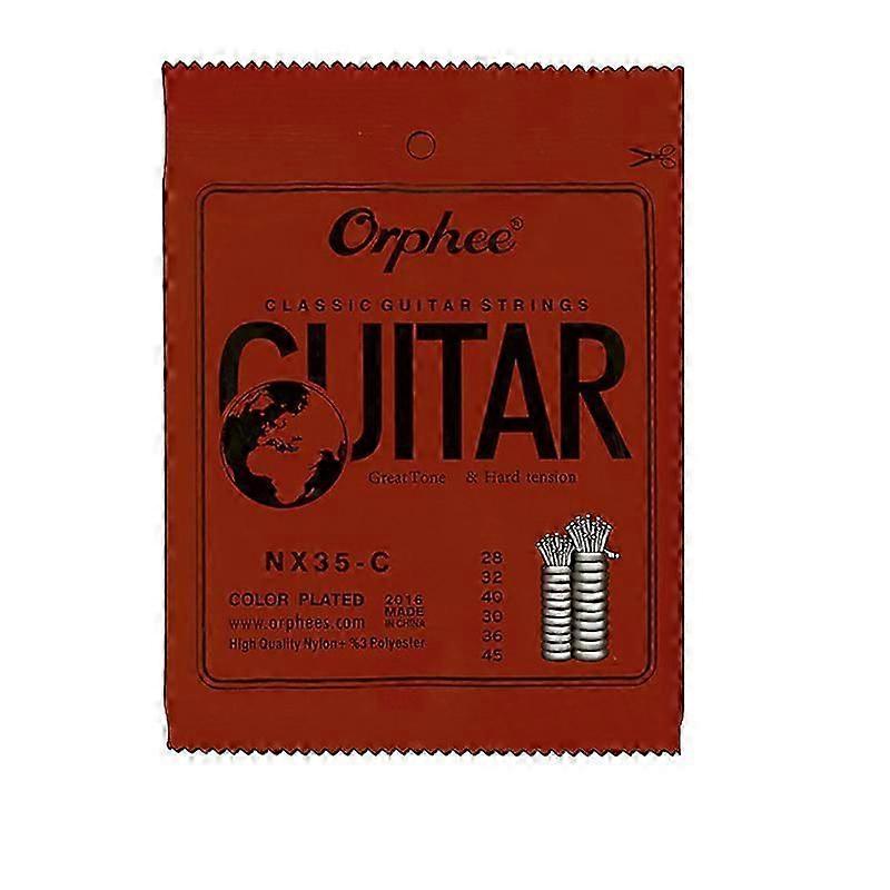 Orphee 6pcs/set NX35-C Full Set Black Nylon Classical Guitar Strings Hard Tension 0.028 - 0.045 inchNEW