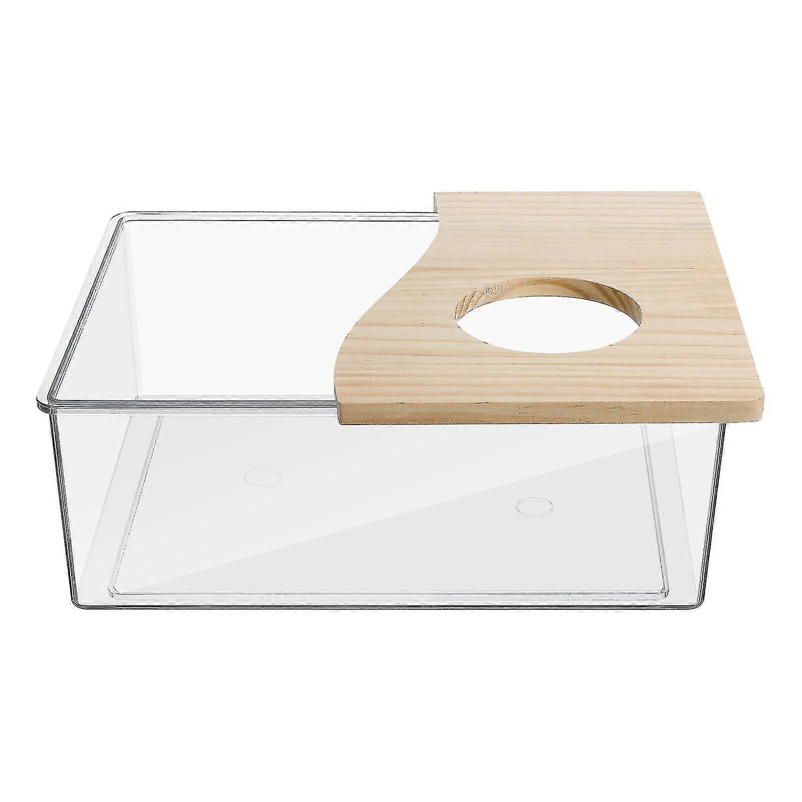 Transparent Acrylic Hamster Sand Bath Container for Chinchilla Dust Box