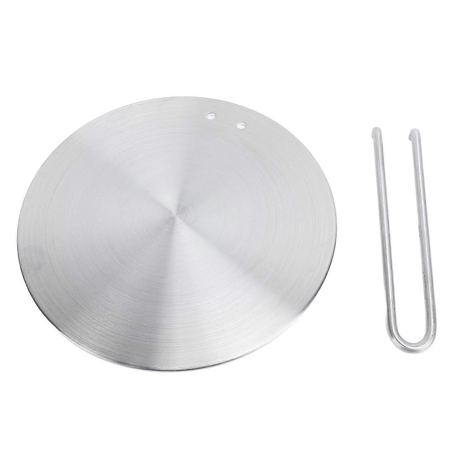 Stainless Steel Heat Diffuser Converter with Detachable Handle Round Induction Adapter Plate for Gas
