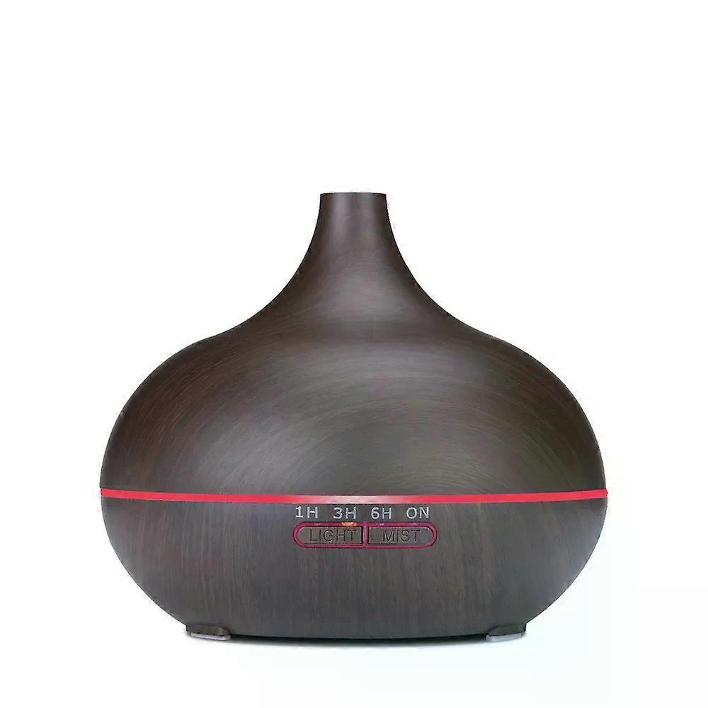 550Ml Oil Diffuser Ultrasonic Remote Control Wood Grain Electric Aroma Air Humidifier With 7 Color Led Lights Office Home