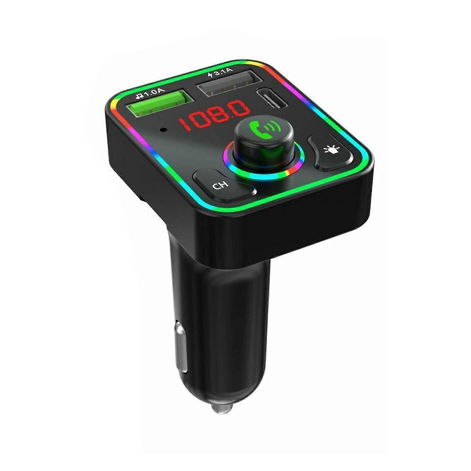 Bluetooth Car Wireless FM Transmitter Adapter 2USB + PD Fast Charger MP3 AUX