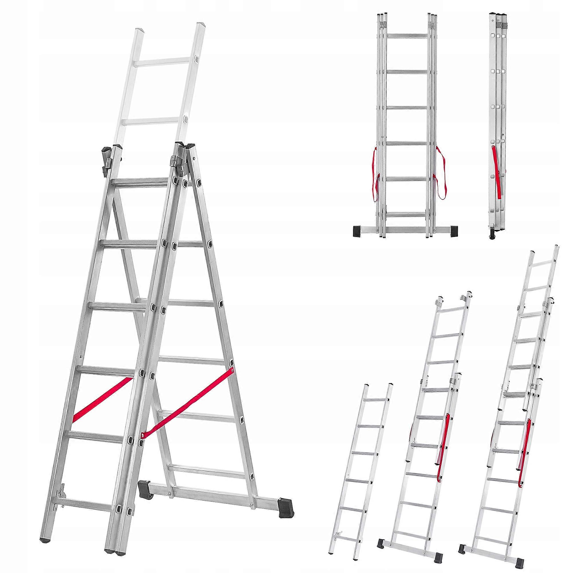 KADAX Scala Multifunzionale in Alluminio 3x6 Gradini 150kg Regolabile