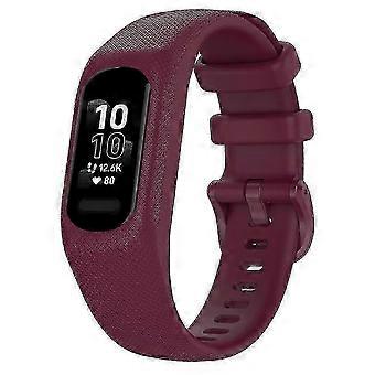 Zweetbestendige vervangende band voor Vivosmart 5 horloge, wijnrood, groot