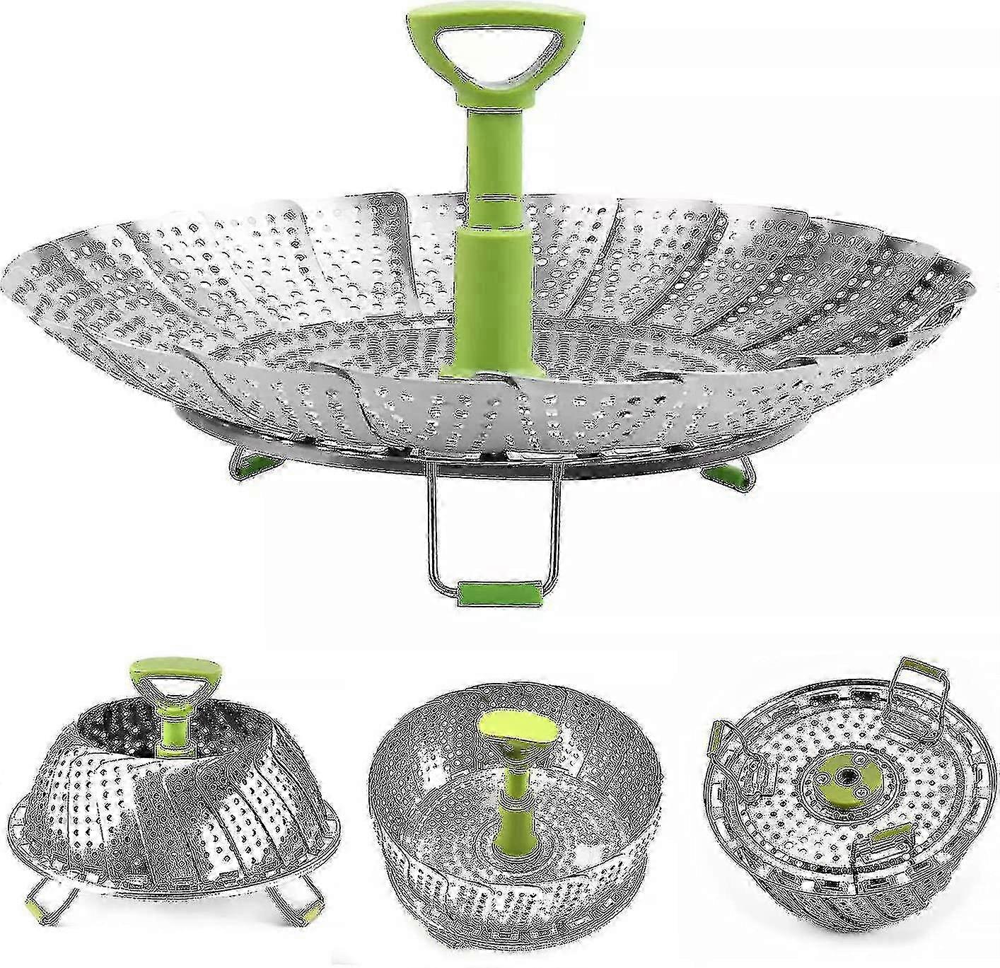 Foldable steamer, stainless steel foldable telescopic stand hwy
