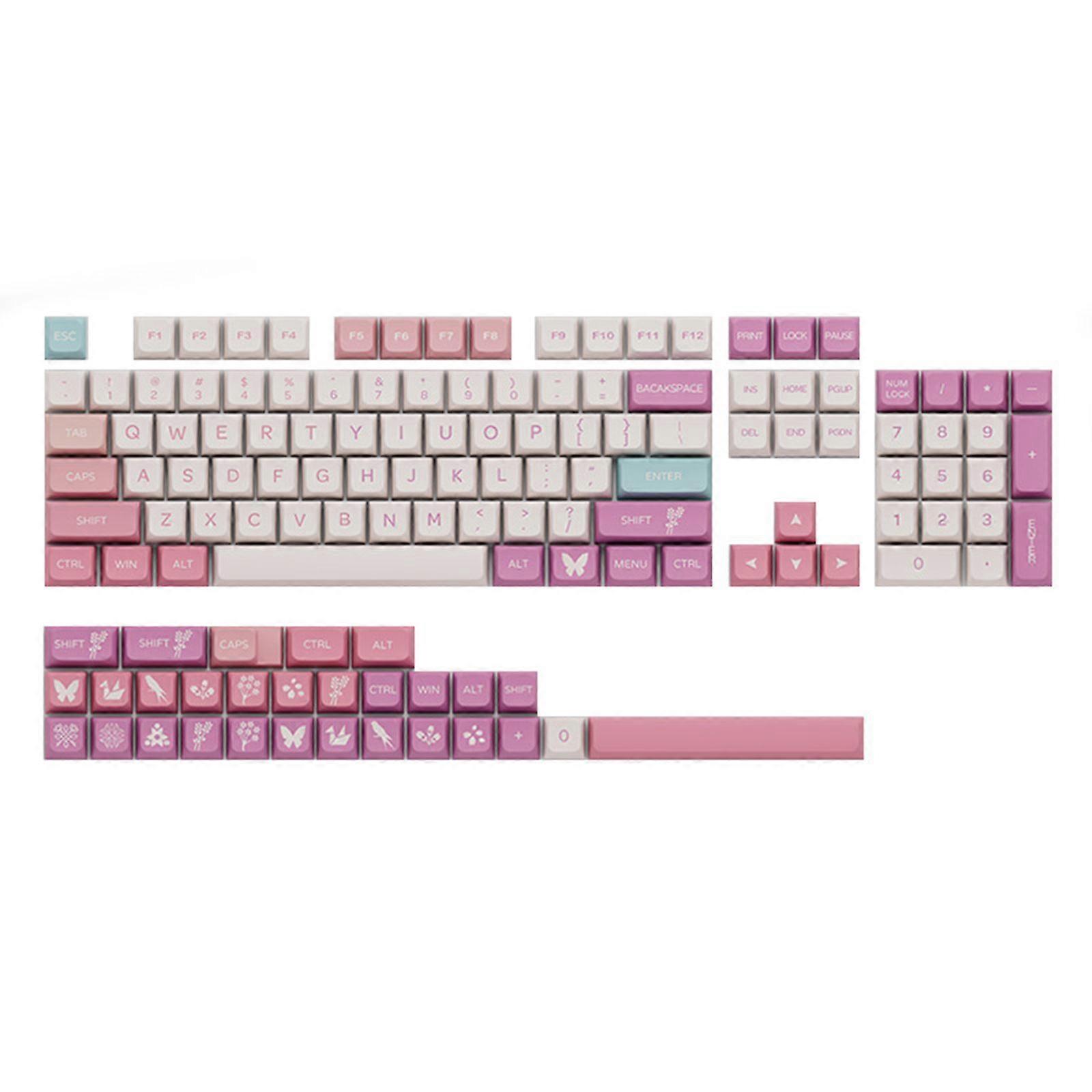133 Keycap Dye Sub PBT XDA Profile Keycaps for MX Gaming Mechanical Keyboard