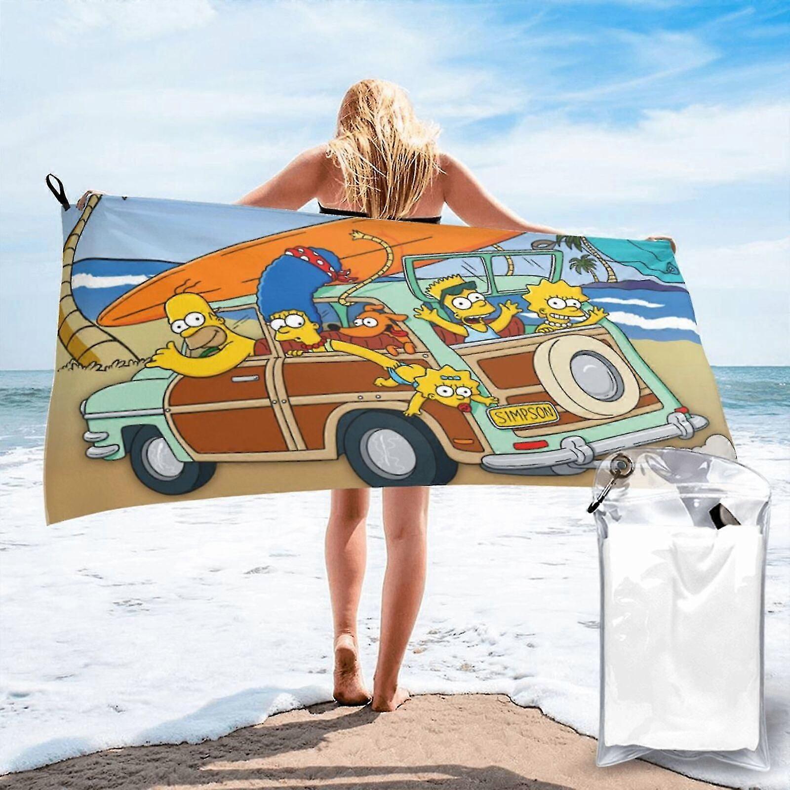 The Simpsons Microfiber Lightweight Beach Towel Quick Dry Absorbent #8wNQ