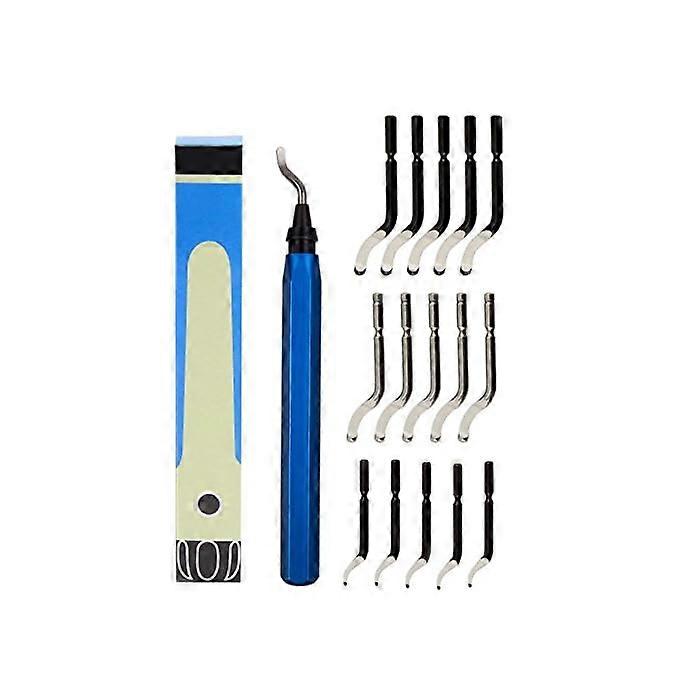 Copper and Steel Hand Deburring Tool Kit Set with 15pc HSS Blade- Practical for Cutting Deburrs Wood Plastic Aluminum