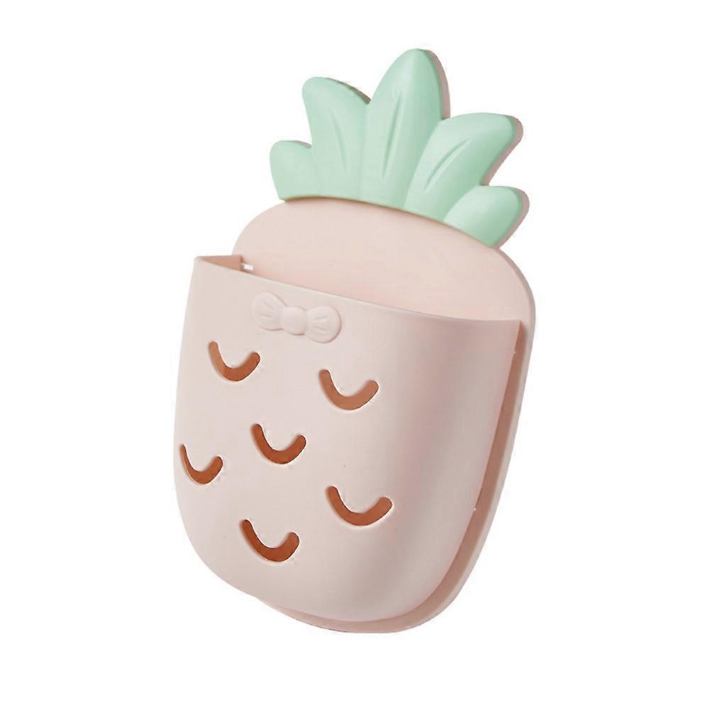 Wall-mounted Toothbrush Holder Toothpaste Storage Drain Basket Bathroom Supplies